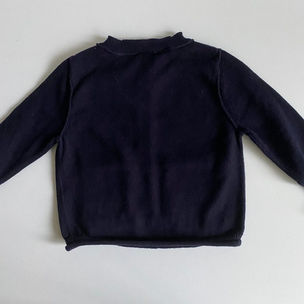 OshKosh B'Gosh Navy Blue Baby Girl 18 Months Hi-Low Cardigan Sweater - Picture 2 of 7